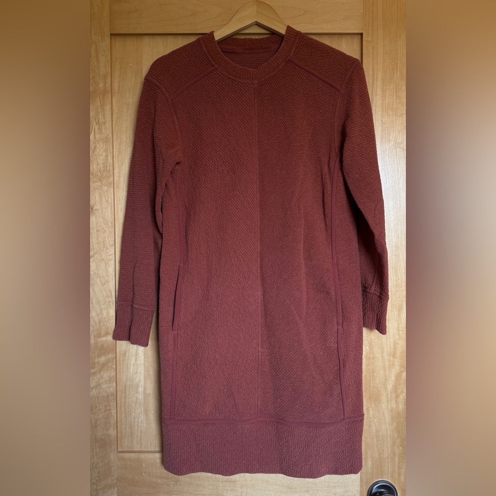 Luluemon Rust Long Sleeve Sweater Dress